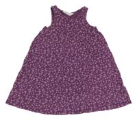 Fialové květované šaty H&M