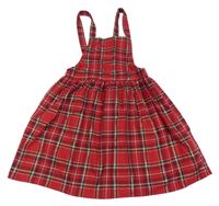 Červeno-barevné kostkované laclové šaty H&M