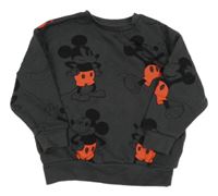 Tmavošedá oversize mikina s Mickey PRIMARK