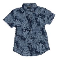Tmavomodro-modrá košile s listy Primark