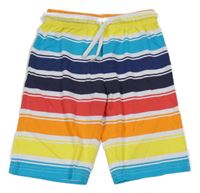 Bílo-barevné pruhované kraťasy Kids