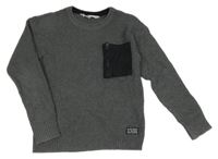 Šedo-černý svetr H&M