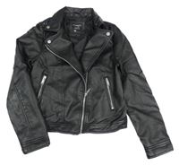 Černý koženkový podšitý crop křivák Primark