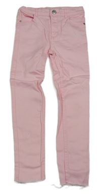 Růžové skinny rifle s prošoupáním Denim Co.