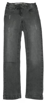 Tmavošedé skinny rifle s prošoupáním Pepperts