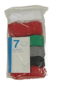 Nové - 6x slipy - 2x červené + bílé + zelené + šedé melírované + černé Primark