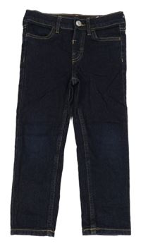 Tmavomodré slim fit rifle H&M