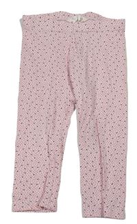 Růžové capri legíny se srdíčky H&M