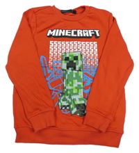 Červená mikina s minecraft 