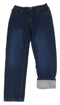 Tmavomodré podšité skinny rifle kids
