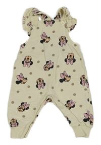 Béžové puntíkaté laclové tepláky s Minnie Disney