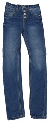 Modré skinny rifle s knoflíčky Page one young