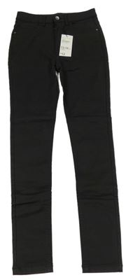 Nové - černé potažené skinny kalhoty Denim Co.
