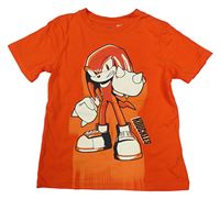 Červené tričko s Knucklesem - Sonic H&M