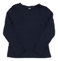 Tmavomodré triko H&M