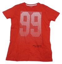 Červené tričko s číslem PRIMARK