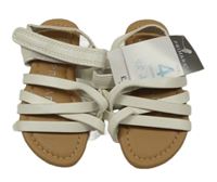Nové - bílo-béžové páskové sandále Primark vel. 20