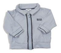 Světlemodrá propínací mikina s logem Hugo Boss