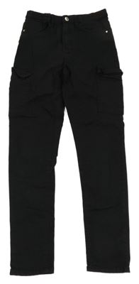 Černé cargo skinny rifle H&M