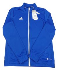 Nové - Modrá sportovní propínací funkční mikina s logem Adidas