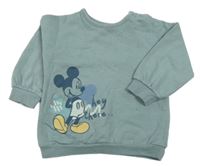 Modrošedá oversize mikin s Mickeym George 