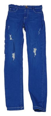 Modré skinny rifle s prošoupáním RIVER ISLAND
