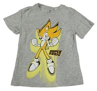 Šedé melírované tričko se Super Sonicem H&M