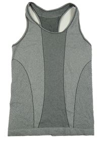 Šedý elastický sportovní top 