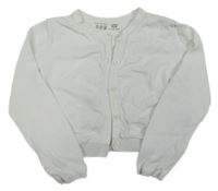 Bílý propínací crop svetr PRIMARK