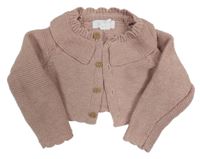 Starorůžové propínací svetrové bolérko s límečkem PRIMARK