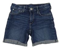 Tmavomodré elastické riflové kraťasy Denim Co.