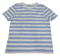 Bílo-světlemodré pruhované tričko H&M