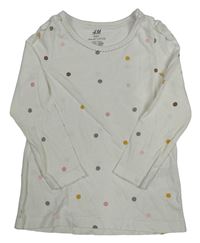 Bílé puntíkaté triko H&M