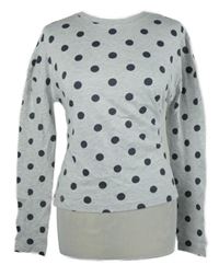 Dámské šedo-tmavošedé puntíkované triko Primark 