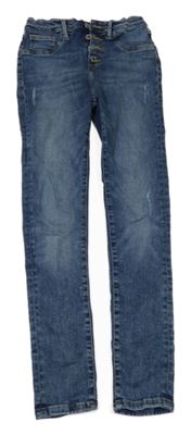 Modré lehké skinny fit rifle s prošoupáním Guess