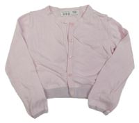 Světlerůžový propínací crop svetr PRIMARK