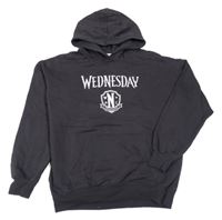 Antracitová mikina s nápisem a kapucí - Wednesday H&M