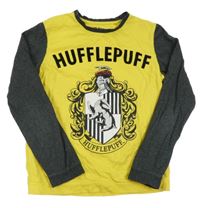 Žluto-tmavošedé triko s potiskem - Harry Potter George