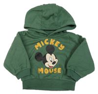 Zelená mikina s Mickeym a kapucí Primark