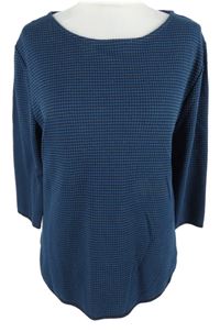Dámské černo-tmavomodré vzorované triko Zero 