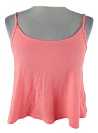 Dámský neonově růžový crop top H&M