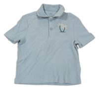 Světlemodré polo tričko s palmami M&S
