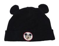 Černá pletená čepice s Mickeym a oušky H&M