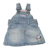 Světlemodré podšité riflové šaty se Snoopym H&M