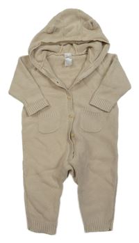 Béžová pletená kombinéza s kapucí H&M