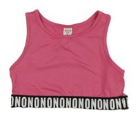 Růžový sportovní crop top Shein