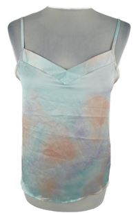 Dámský modro-růžový tónovavý saténový top Primark 