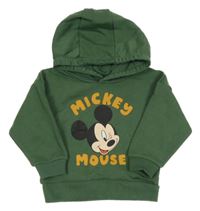 Zelená mikina s Mickeym a kapucí Primark