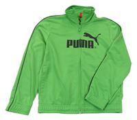 Zeleno-černá propínací mikina s logem Puma