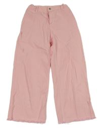 Světlerůžové crop rifle Zara